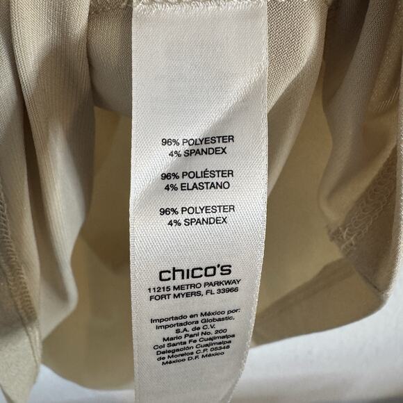 Chico’s Women’s Champagne Gold Metallic Basic Tank Top - 2/US L - Picture 4 of 6